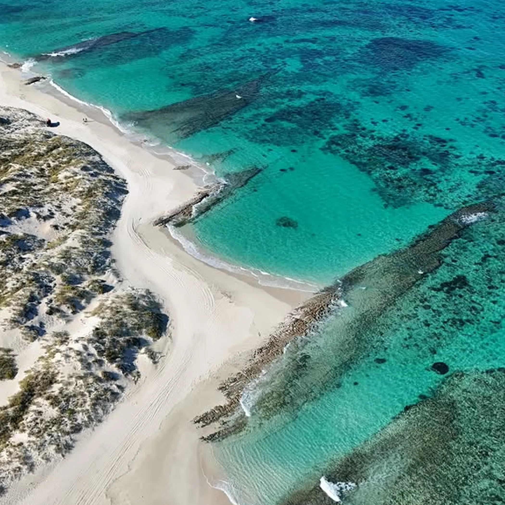 clear reef and coastline view