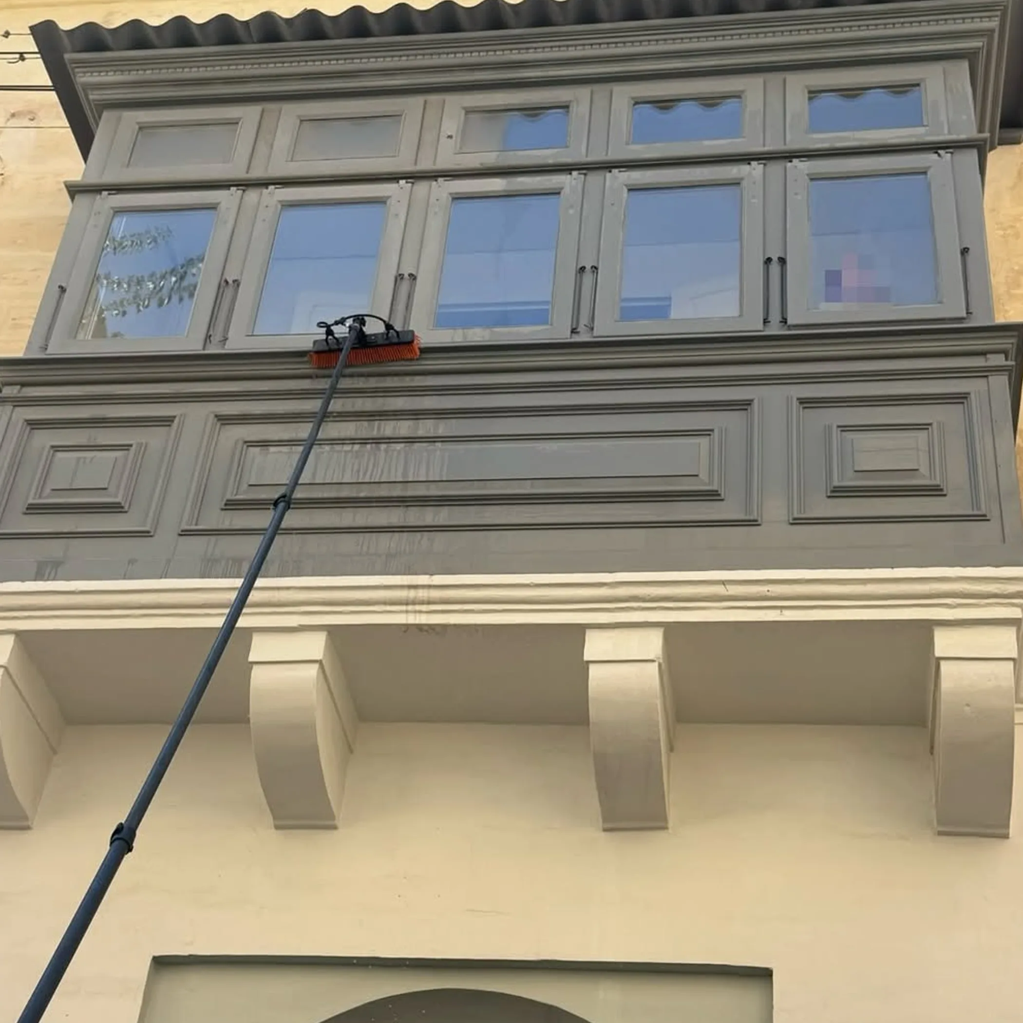 water-fed pole cleaning residential windows