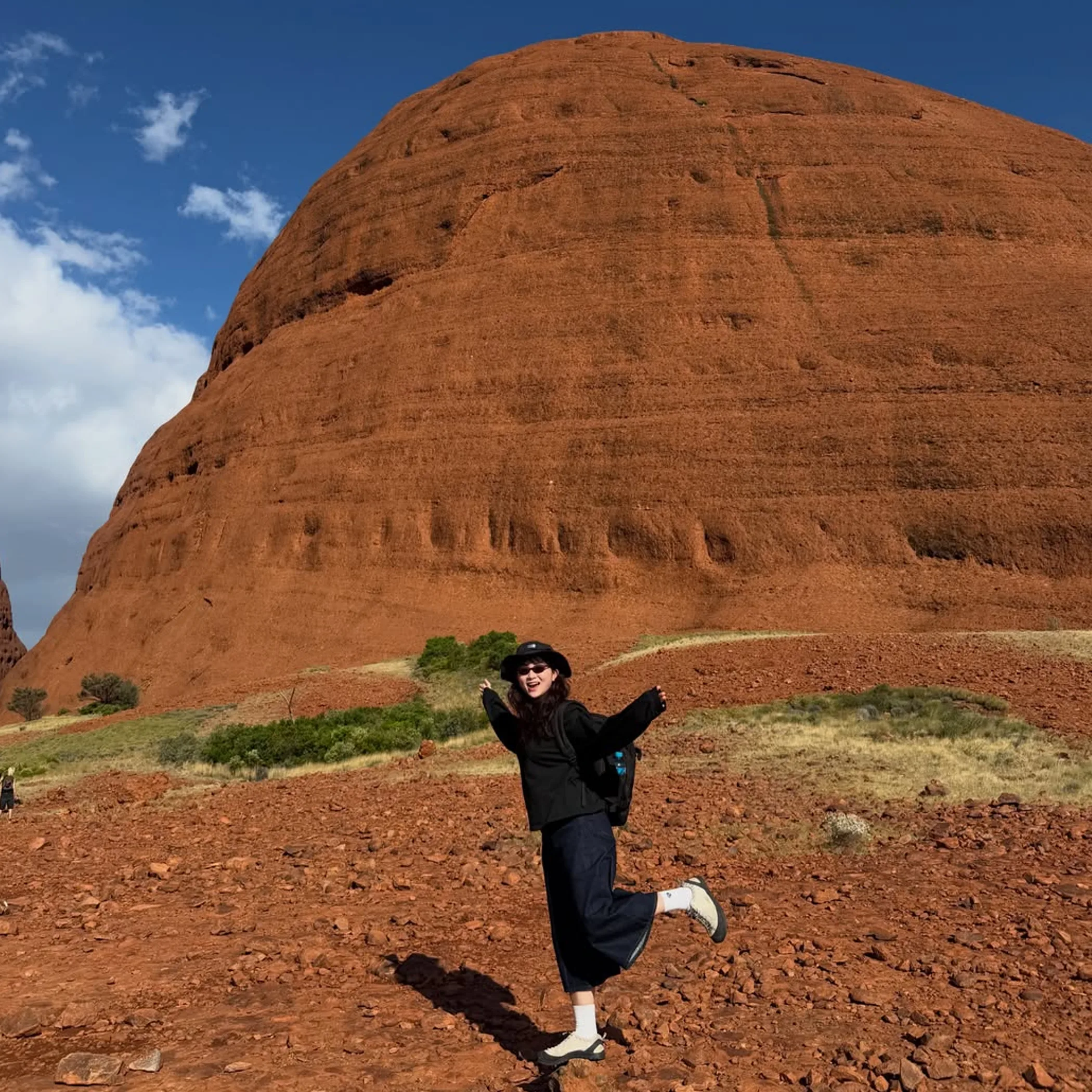 red centre red rock hiking landscape