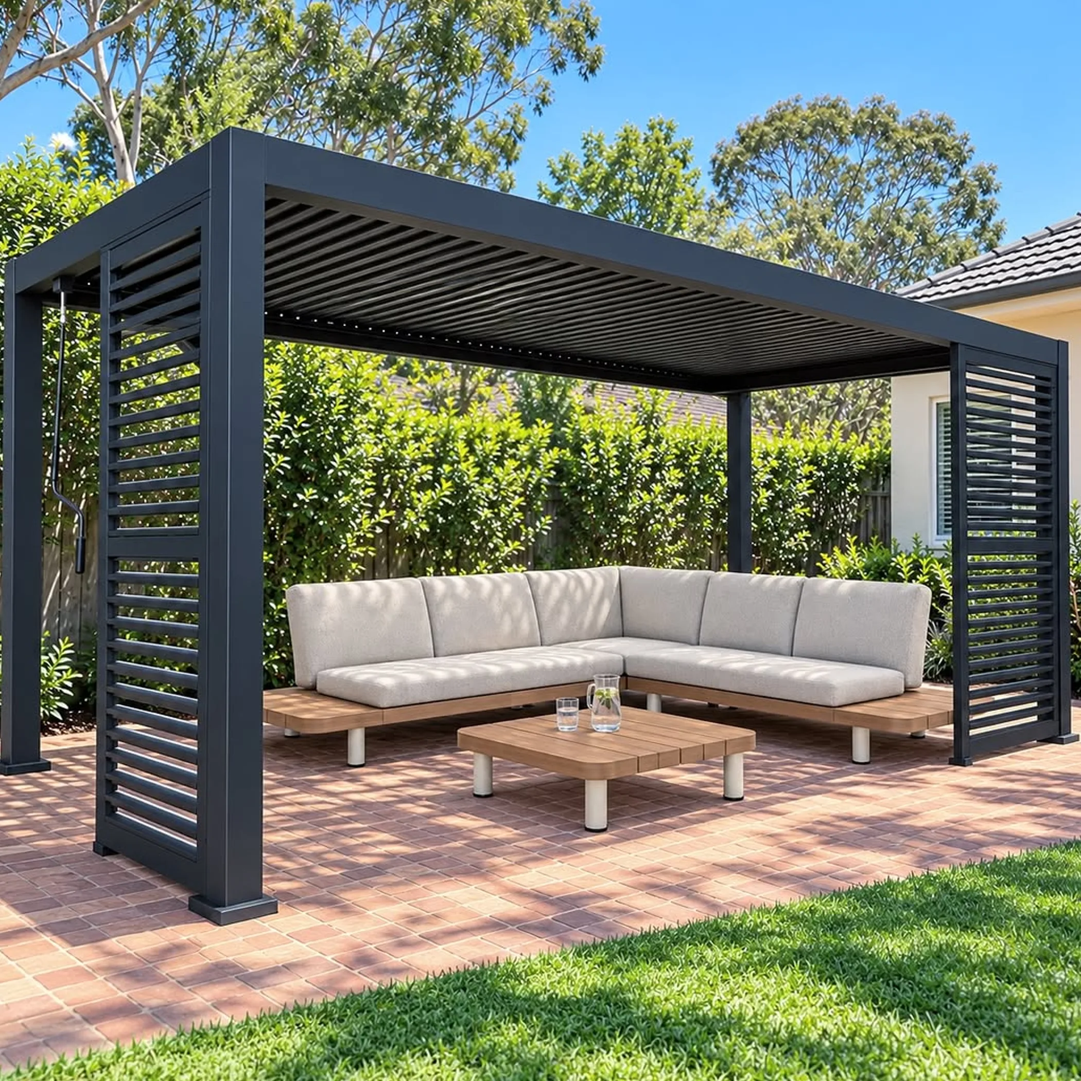 outdoor paving in australian setting
