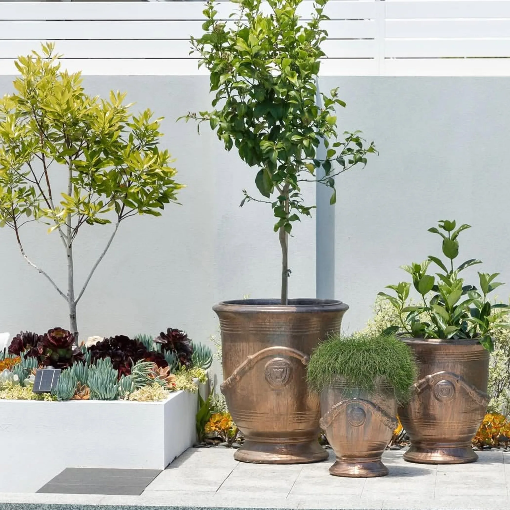 outdoor paving and garden surfaces