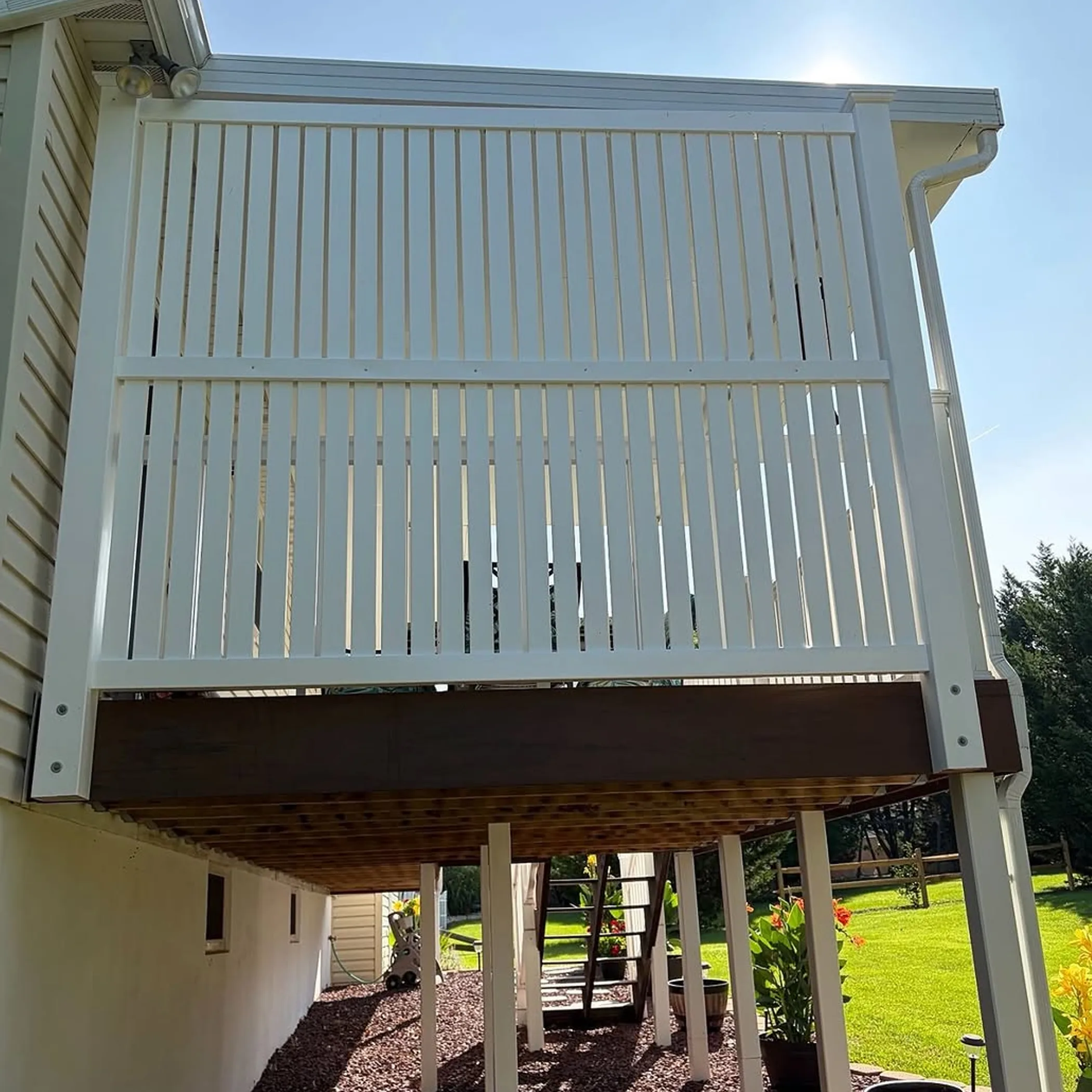 well-maintained outdoor deck